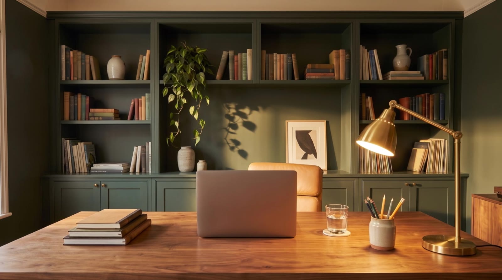 A study ready for the day.