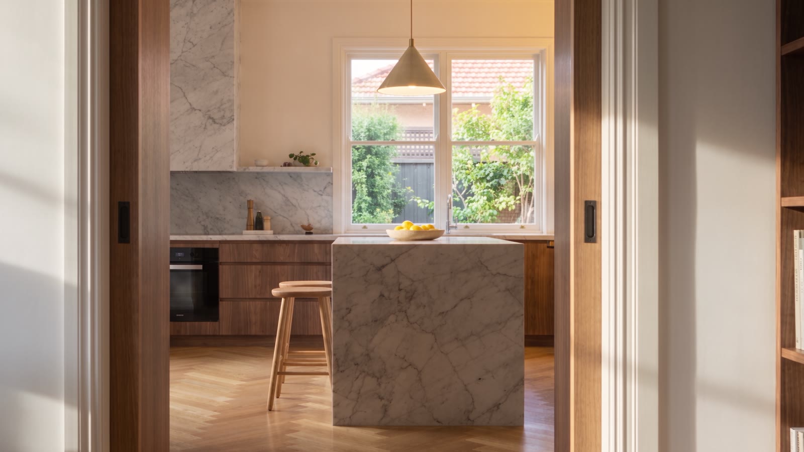 Morning light on a clear counter.